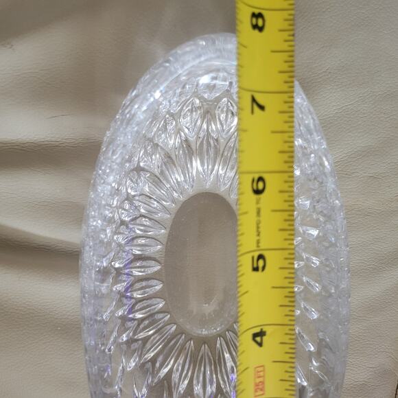 Vintage Gorham Canoe Shaped Heavy Crystal Bowl Candy Althea Pattern Hand Cut - Picture 10 of 10